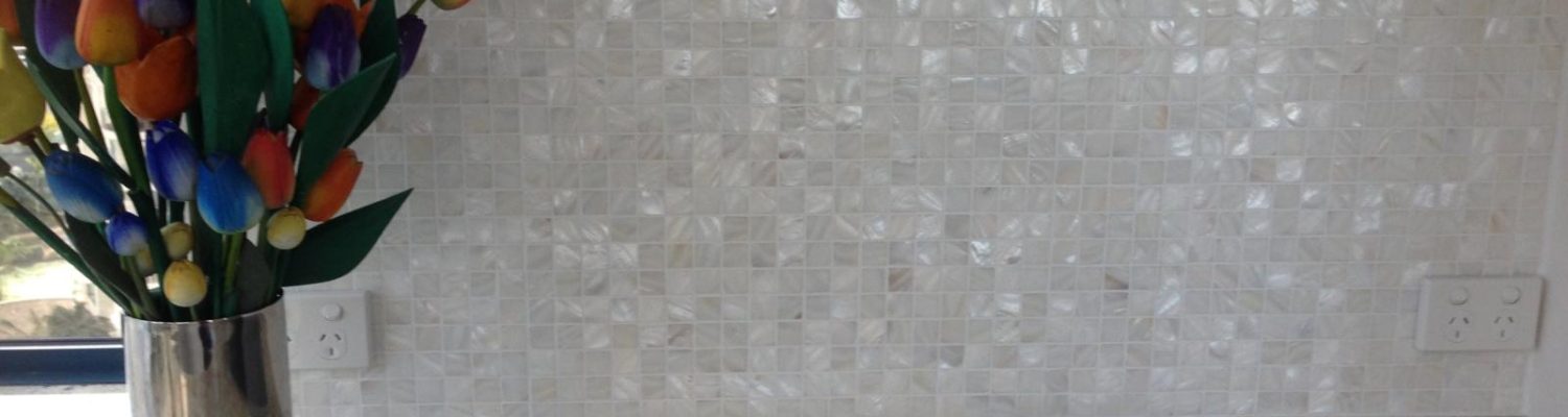 White Opal Shell Splashback
